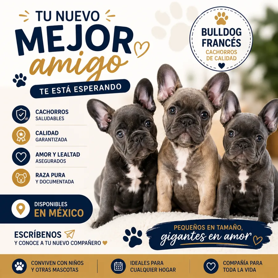 Promoción de cachorros Bulldog Francés en venta en México