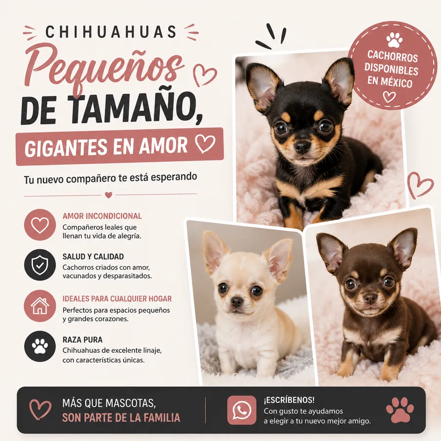 Promoción de cachorros Chihuahua en venta en México